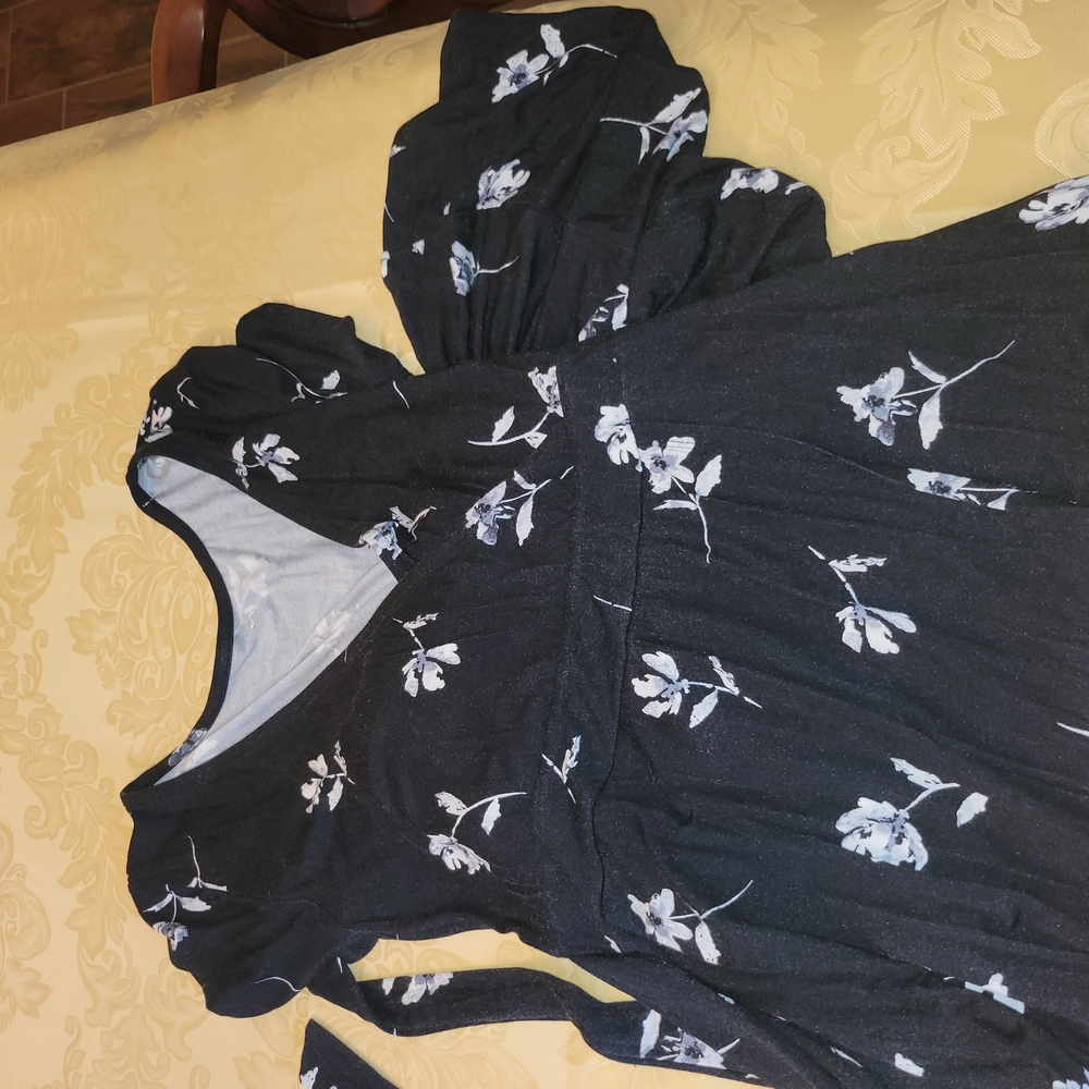 Floral Black Dress